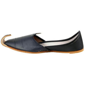 Black Designer Jooti Juti Jutti Khussa Leather Mojadi Mojdi Mojri Nagra Punjabi Jutti Type_Punjabi