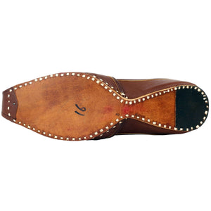 Brown Designer Jooti Juti Jutti Khussa Leather Mojadi Mojdi Mojri Nagra Punjabi Jutti Type_Punjabi