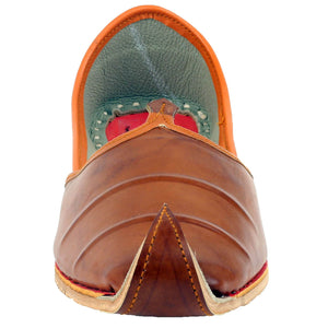 Brown Designer Jooti Juti Jutti Khussa Leather Mojadi Mojdi Mojri Nagra Punjabi Jutti Type_Punjabi