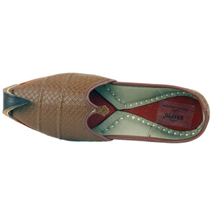 Brown Designer Jooti Juti Jutti Khussa Leather Mojadi Mojdi Mojri Nagra Punjabi Jutti Type_Punjabi