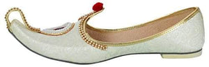 krafto mens cream fabric rhinestone ruby mojaris
