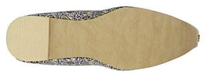 krafto mens blue white fabric mono rhinestone mojaris