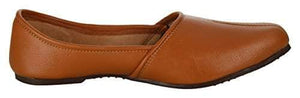 Krafto Men's Orange Split Jalsa Leather Juttis