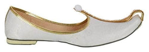 krafto mens white fabric mono rhinestone mojaris