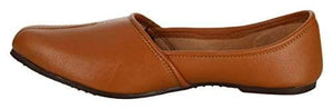 Krafto Men's Orange Split Jalsa Leather Juttis