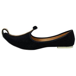 krafto mens black velvet mono rhinestone mojaris