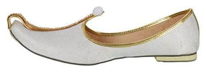 krafto mens white fabric mono rhinestone mojaris