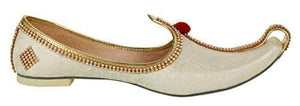krafto mens cream fabric tri rhinestone mojaris