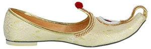 krafto mens gold fabric rhinestone ruby mojaris