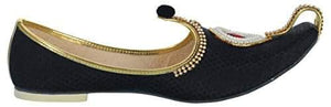krafto mens black fabric rhinestone ruby mojaris
