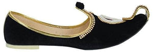krafto mens black velvet rhinestone ruby mojaris