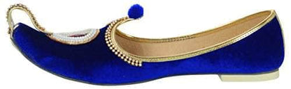 krafto mens blue velvet rhinestone ruby mojaris
