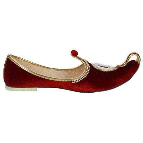 krafto mens red velvet rhinestone ruby mojaris