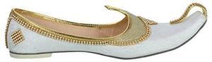 krafto mens white gold glitz rhinestone mojaris
