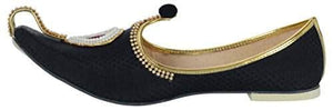 krafto mens black fabric rhinestone ruby mojaris
