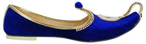 krafto mens blue velvet rhinestone ruby mojaris
