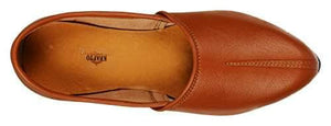 Krafto Men's Orange Split Jalsa Leather Juttis