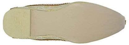 krafto mens light gold fabric tri rhinestone mojaris
