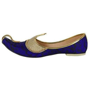krafto mens purple gold fabric glitz mojaris