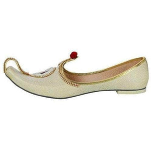 krafto mens beige gold fabric rhinestone ruby mojaris