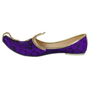 krafto mens purple fabric mojaris