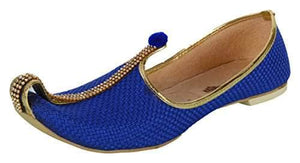 krafto mens blue jute mono rhinestone mojaris