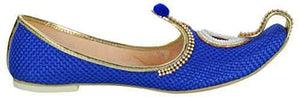krafto mens blue jute rhinestone ruby mojaris