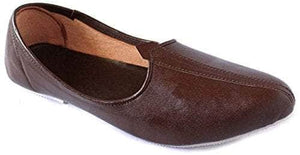 Krafto Men's Plain Brown Jalsa Jutis