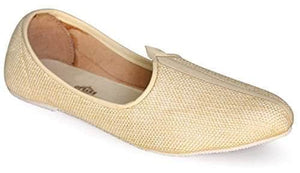 Krafto Men's Cream Mesh Jalsa Jutis