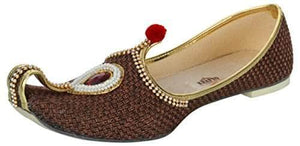 krafto mens brown jute rhinestone ruby mojaris
