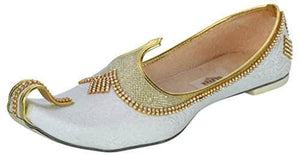 krafto mens white gold glitz rhinestone mojaris