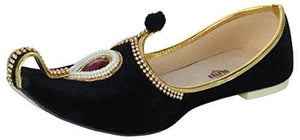 krafto mens black velvet rhinestone ruby mojaris
