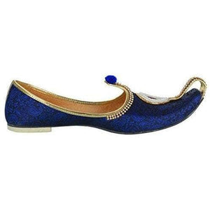 krafto mens blue fabric rhinestone ruby mojaris