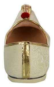 krafto mens cream fabric mono rhinestone mojaris