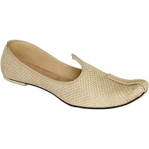 krafto mens beige jute sherwani jutti