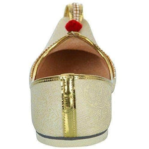 krafto mens beige gold fabric rhinestone ruby mojaris