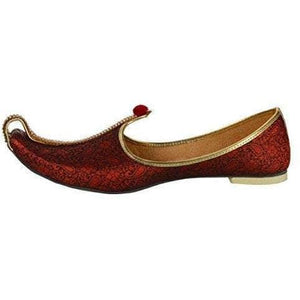krafto mens red fabric mono rhinestone mojaris