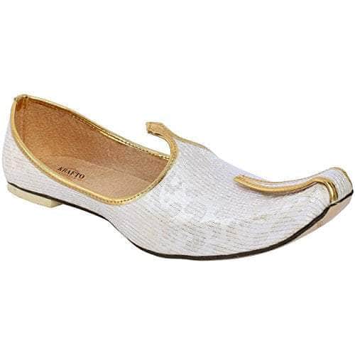 krafto mens pearl synthetic sherwani jutti