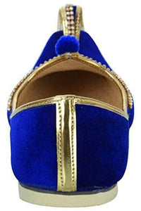 krafto mens blue velvet rhinestone ruby mojaris