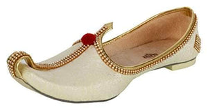 krafto mens cream fabric tri rhinestone mojaris