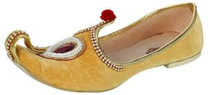 krafto mens yellow velvet rhinestone ruby mojaris