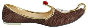 krafto mens brown jute rhinestone ruby mojaris