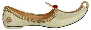 krafto mens light gold fabric tri rhinestone mojaris