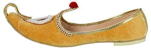 krafto mens yellow velvet rhinestone ruby mojaris