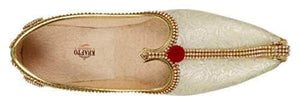 krafto mens cream fabric tri rhinestone mojaris