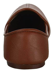 Krafto Men's Brown Split Jalsa Leather Juttis