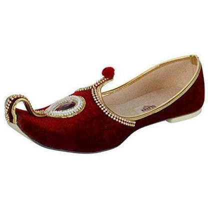 krafto mens red velvet rhinestone ruby mojaris