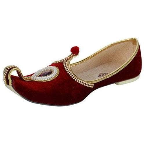 krafto mens red velvet rhinestone ruby mojaris
