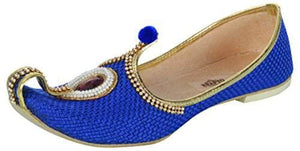 krafto mens blue jute rhinestone ruby mojaris
