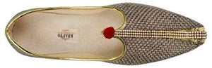 krafto mens sandy brown jute mono rhinestone mojaris
